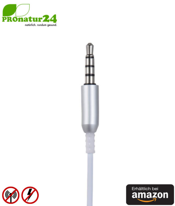 KKmoon AirTube Monaural In-Ear-Headset mit Microphon. Gegen Elektrosmog mittels Luftschlauch. Klinkenstecker. Für iOS und Android. Verfügbar auf Amazon.