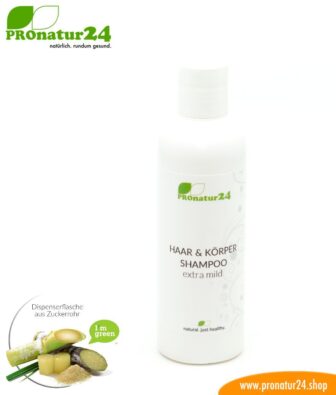 SHAMPOO extra mild. Haar & Körper Shampoo für die empfindliche Haut. Perfekt geeignet für Babys. Duschen neu definiert inkl. nachhaltiger Verpackung.