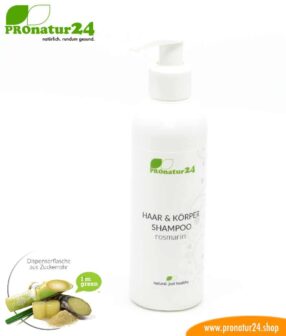 SHAMPOO rosmarin. Haar & Körper Shampoo mit Rosmarin und Brennessel Extrakt. Duschen neu definiert inkl. nachhaltiger Verpackung.