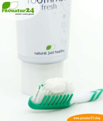 Alternative view of ZAHNPASTA fresh | mit mineralischem Putzkörper | ohne Zucker*, ohne Fluorid bzw. Fluor,  ohne Tenside, uvm.