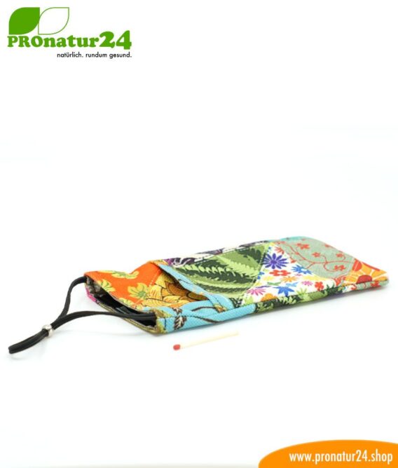 Handytasche eWall für iPhone, Samsung, Huawei, usw. mit Elektrosmog Strahlenschutz inklusive 5G. 3in1 Protection inkl. RFID Datenschutz. Flower Power Design Unikat!