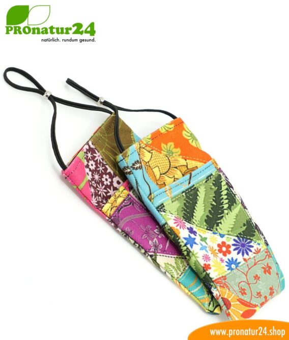 Handytasche eWall für iPhone, Samsung, Huawei, usw. mit Elektrosmog Strahlenschutz inklusive 5G. 3in1 Protection inkl. RFID Datenschutz. Flower Power Design Unikat!