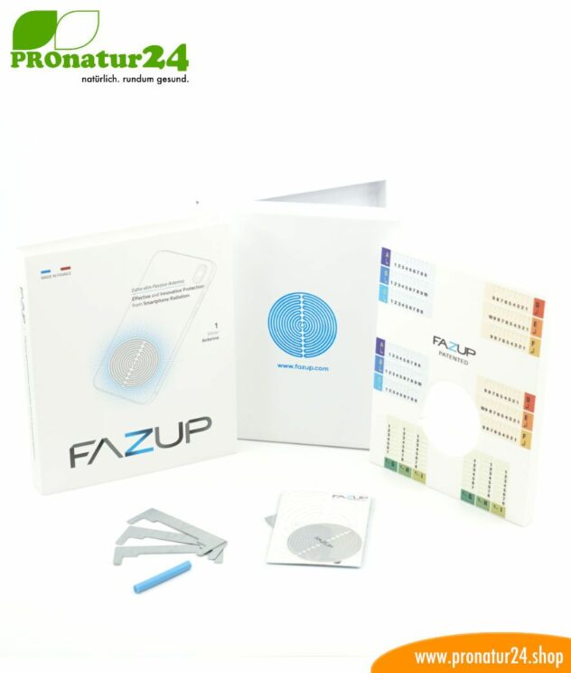 FAZUP silver. Passive Antenne zur Reduktion vor Mobilfunkstrahlung! Innovativer Schutz vor Elektrosmog von iPhone, Samung, Huawei. Aufzukleben wie ein Chip zu Harmonisierung.