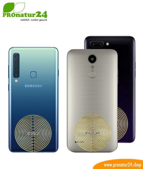 FAZUP gold. Passive Antenne zur Reduktion vor Mobilfunkstrahlung! Innovativer Schutz vor Elektrosmog von iPhone, Samung, Huawei. Aufzukleben wie Chip zu Harmonisierung.