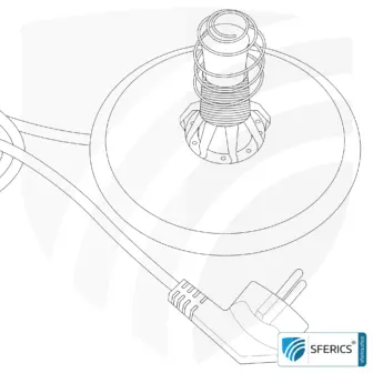 Geschirmter Lampensockel | Zum Nachrüsten von z.B. Salzkristall Leuchten und geeigneten Lampenschirmen | E14 Fassung. 15 Watt. 9 Geschirmter Lampensockel | Zum Nachrüsten von z.B. Salzkristall Leuchten und geeigneten Lampenschirmen | E14 Fassung. 15 Watt.