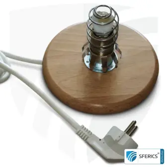 Geschirmter Lampensockel | Zum Nachrüsten von z.B. Salzkristall Leuchten und geeigneten Lampenschirmen | E14 Fassung. 15 Watt. 7 Geschirmter Lampensockel | Zum Nachrüsten von z.B. Salzkristall Leuchten und geeigneten Lampenschirmen | E14 Fassung. 15 Watt.