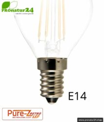 led lampe filament pure z retro fassung e14 pronatur24 884 compressor