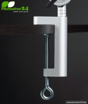 Geschirmte Leuchte für Schreibtisch und Arbeitsplatz. Ideale Werklampe. 48 Watt. E27. In weisser Ausführung.