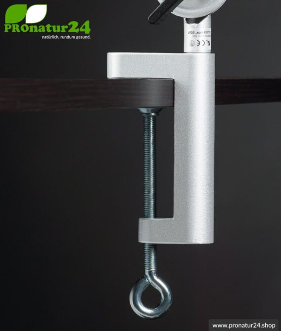 Geschirmte Leuchte für Schreibtisch und Arbeitsplatz. Ideale Werklampe. 48 Watt. E27. In weisser Ausführung.