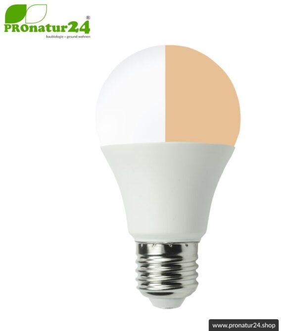 LED Lampe Vollspektrum DuoLight. Natur-nah flimmerfreies Licht mit 12 Watt (wie 100 Watt). 5200 K, 4000 K + 2900 K. 1000 Lumen. E27.