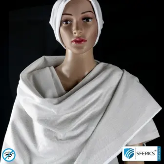 ANTIWAVE abschirmendes Tuch zum Umhängen | Schutz vor Elektrosmog HF mit Wirkungsgrad >99,9 % (Handy, WLAN, LTE) | 5G ready!