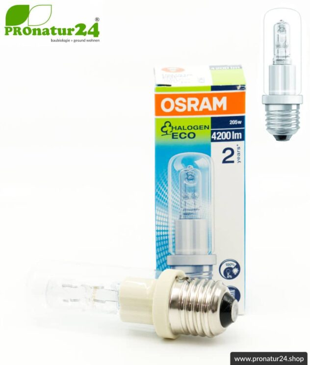 205 Watt Halogen Leuchtmittel HALOLUX CERAM® | Modell 64404 ECO von OSRAM | Extrem hell. Warmweiß. E27.