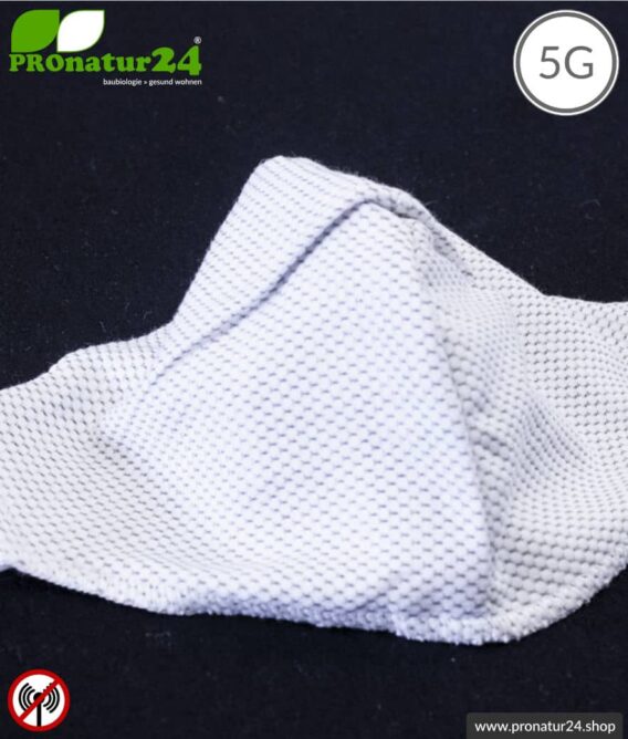 ANTIWAVE Schutz Maske mit Bügel für Mund und Nase | Abschirmstoff mit antibakterieller Wirkung | 4x Maximum in Hygiene, Wirkung, Tragekomfort und Schutz vor Elektrosmog!