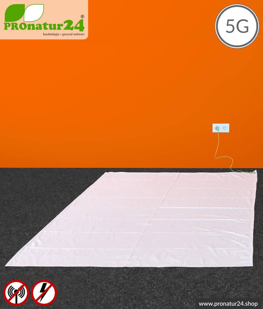Abschirmende Bodenunterlage | 3 Varianten für Einzelbett, Doppelbett und Queensize | Strahlenschutz gegen Funk bis über 99,99 % (41 dB) | Erdung NF möglich. Wirkungsvoll gegen 5G! 15 Abschirmende Bodenunterlage & Erdungsmatte | Variante Queensize | Strahlenschutz gegen Funk bis zu 99,99 % (41 dB) | Erdung NF optional. Wirkungsvoll gegen 5G!