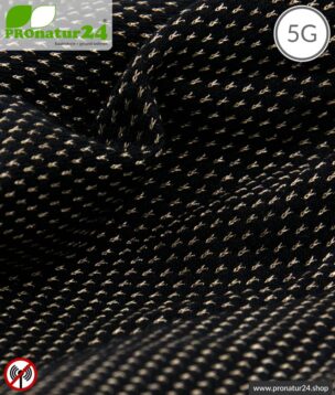 NEW ANTIWAVE Abschirmstoff | schwarz | Herstellung abschirmender Bekleidung und Unterbekleidung | bis 99,9 % Schirmdämpfung Wirkungsgrad (33 dB). 5G ready!