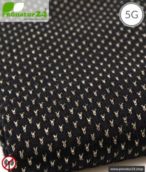NEW ANTIWAVE Abschirmstoff | schwarz | Herstellung abschirmender Bekleidung und Unterbekleidung | bis 99,9 % Schirmdämpfung Wirkungsgrad (33 dB). 5G ready!