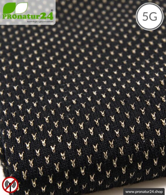 NEW ANTIWAVE Abschirmstoff | schwarz | Herstellung abschirmender Bekleidung und Unterbekleidung | bis 99,9 % Schirmdämpfung Wirkungsgrad (33 dB). 5G ready!