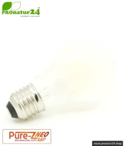 8,2 Watt LED Filament Pure-Z NEO von BioLicht | Mattglas | CRI 97 | Hell wie 66 Watt, 400 Lumen | warmweiß (2700 K) | flimmerfrei (< 1%), E27 Sockel