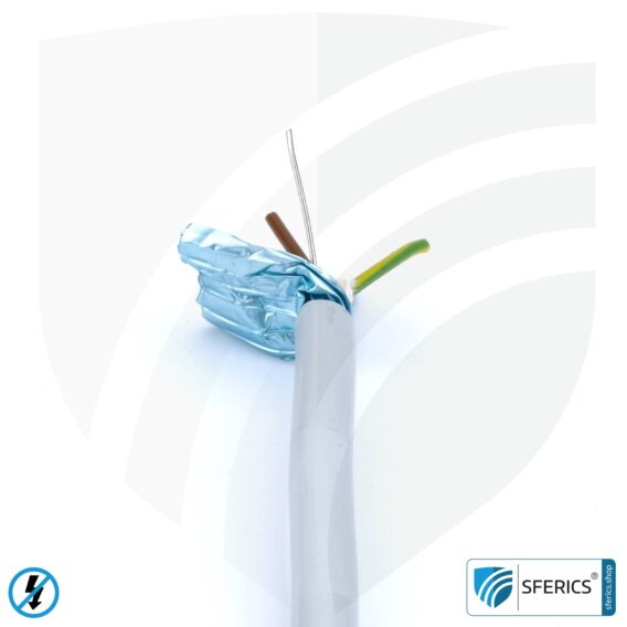 (N)HXMH(St)-J 3x 1,5 mm² geschirmtes Elektrokabel Mantelleitung | Halogenfrei | Weichmacherfrei | Verlegekabel zur Vermeidung elektrischer Felder NF | 41-4303