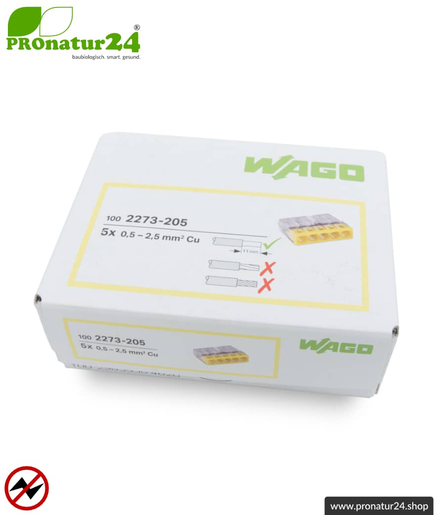 WAGO COMPACT 2273-205 bis 24A 5-100 Stk. Verbindungsklemme Dosenklemme Klemme 