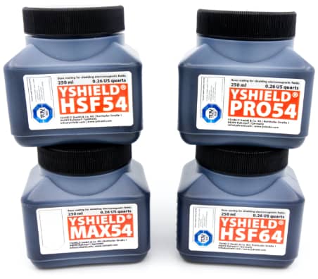Muster Set HF Abschirmfarben | Schutz vor Elektrosmog EMF mit jeweils 250 ml Füllmenge | Perfekt für Materialtests in der Praxis vor dem Kauf