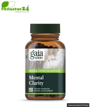 MENTAL CLARITY von Gaia Herbs | kann das Gedächtnis unterstützen | mushrooms & herbs | Pilze & Kräuter | 60 Kapseln