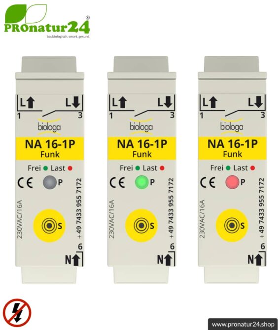 Masterschalter Serie | Netzfreischalter NA 16-1P Funk mit dualer Betriebsart | baubiologische Funktechnik nach enOcean Standard | inklusive LED Kontrollleuchte