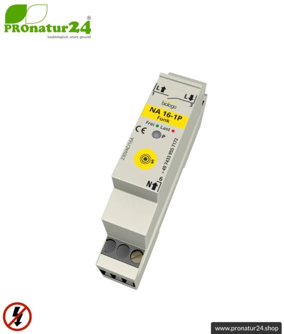 Masterschalter Serie | Netzfreischalter NA 16-1P Funk mit dualer Betriebsart | baubiologische Funktechnik nach enOcean Standard | inklusive LED Kontrollleuchte