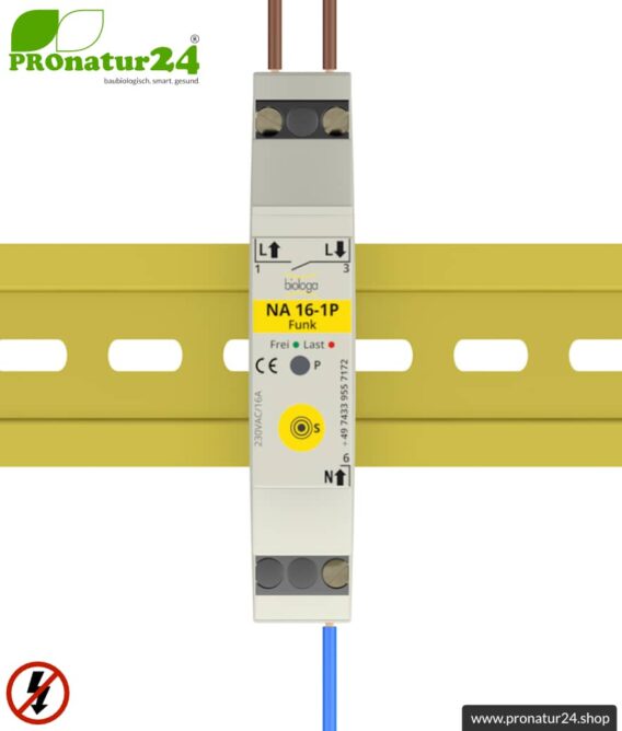 Masterschalter Serie | Netzfreischalter NA 16-1P Funk mit dualer Betriebsart | baubiologische Funktechnik nach enOcean Standard | inklusive LED Kontrollleuchte
