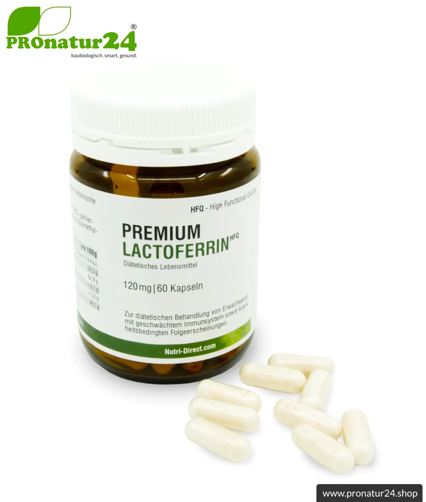 Lactoferrin HFQ Kapseln 120 mg höchste Reinheit
