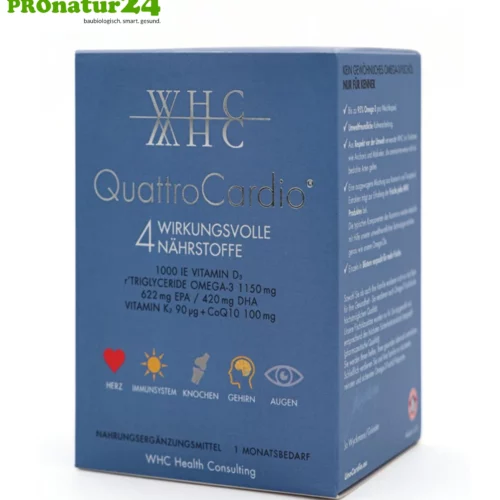 WHC QuattroCardio® (OMEGA-3 Fettsäuren, Vitamin D3, K2 und Q10 Ubichinol)