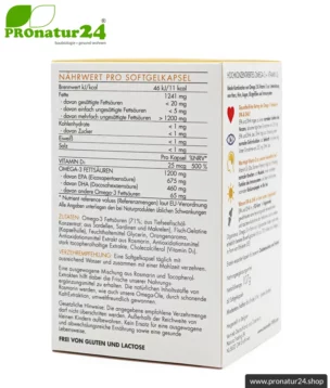 WHC UnoCardio ® 1000 + Vitamin D 1000 | OMEGA-3 Fettsäuren | 60 Weichkapseln