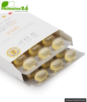 WHC UnoCardio® 1000 MINI + Vitamin D | OMEGA-3 Fettsäuren | 30 Weichkapseln