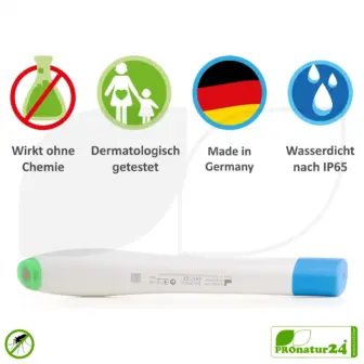 bite away® neo elektronischer Stichheiler mit LED Lichtring | ORIGINAL Stichheiler gegen Juckreiz bei Insektenstichen | chemiefrei | wasserdicht IP65 | stummschaltbar 15 bite away® neo elektronischer Stichheiler mit LED Ring | ORIGINAL Stichheiler gegen Juckreiz bei Insektenstichen | chemiefrei | wasserdicht | stummschaltbar