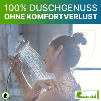 Handbrause Deluxe | Handduschkopf von ecoturbino® 10 ecoturbino® | Wasser sparen und Energie (Strom) sparen | bis zu 40% Kosten reduzieren beim Duschen