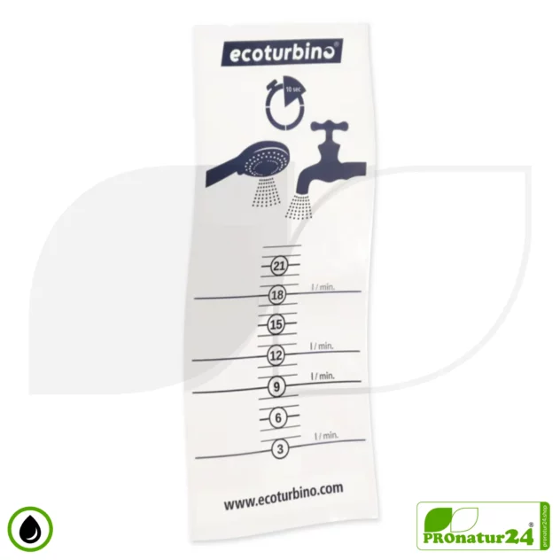 ecoturbino® Dusche Upgrade DELUXE SET 10 Legio | ET10L Wasserspar Adapter + Designer Handduschkopf - Handbrause