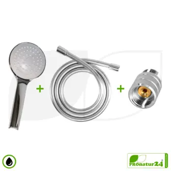 ecoturbino® Handbrause SET 10 Legio | ET10L Wasserspar Adapter + Duschschlauch + Duschkopf 8 ecoturbino® Handbrause SET 10 Legio | ET10L Wasserspar Adapter + Duschschlauch + Duschkopf