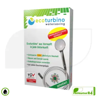 ecoturbino® Handbrause SET 10 Legio | ET10L Wasserspar Adapter + Duschschlauch + Duschkopf