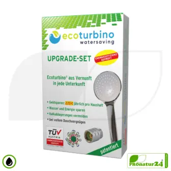 ecoturbino® Handdusche Upgrade SET 10 Legio | ET10L Wasserspar Adapter + Hand Duschkopf - Handbrause