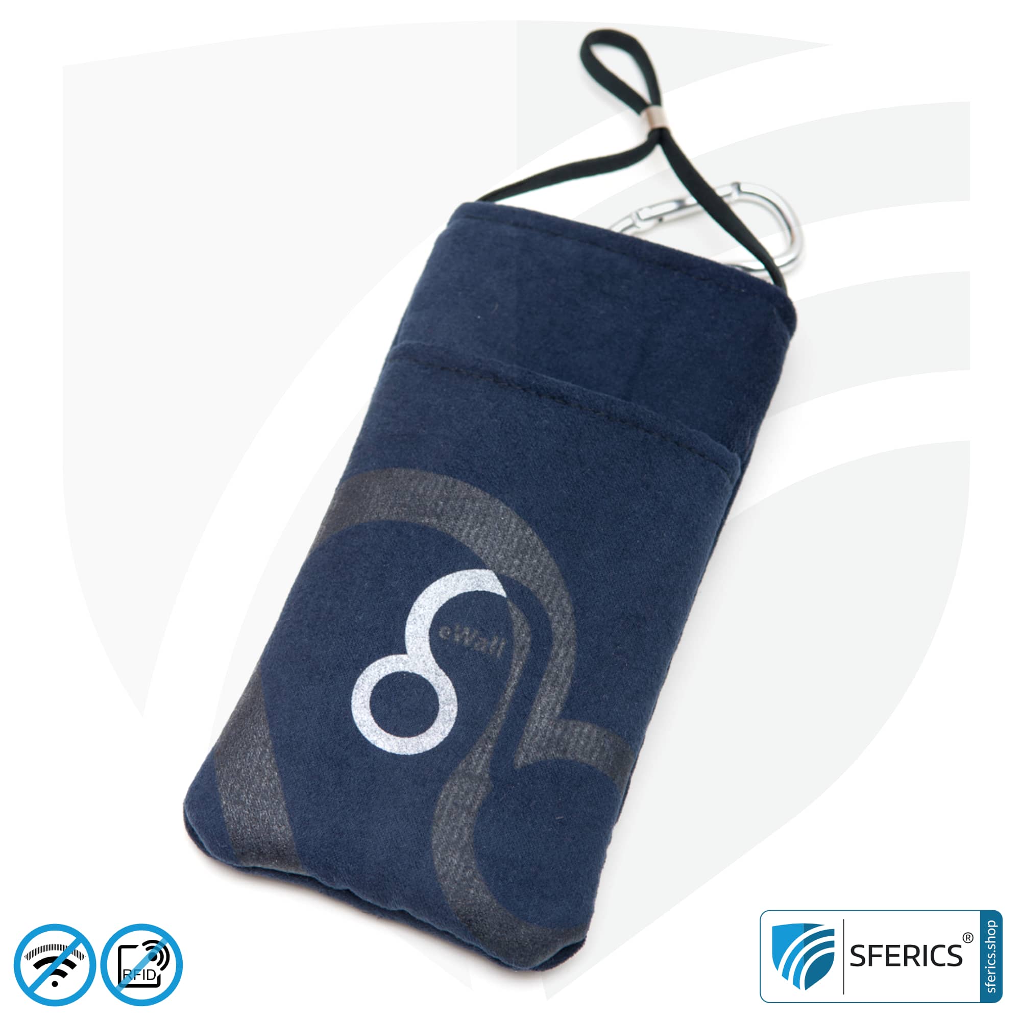Strahlenschutz Handytasche classic blau Abschirm Tasche für WiFi
