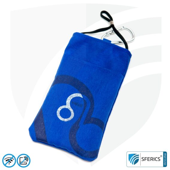 Handyhülle eWall | Handytasche königsblau | Anti Elektrosmog inkl. 5G | 3in1 Schutz inkl. RFID Datenschutz | iPhone, Android, Smartphone, usw.