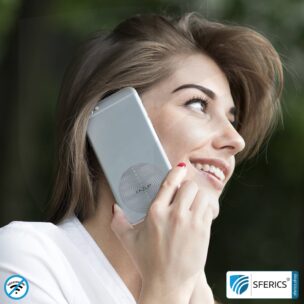 FAZUP silver | Passive Antenne zur Reduktion vor Mobilfunkstrahlung | Innovativer messbarer Schutz vor Elektrosmog von iPhone, Samsung, Huawei | Aufzukleben wie Chip zur Harmonisierung.