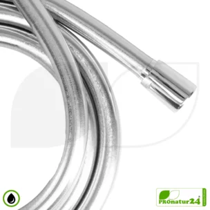 Duschschlauch | Brauseschlauch Silber | Ersatzschlauch für die Duschkabine von ecoturbino®