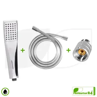ecoturbino® Duschbrause DELUXE SET 10 Legio | ET10L Wasserspar Adapter + Brauseschlauch + DESIGN Duschkopf 9 ecoturbino® Duschbrause DELUXE SET 10 Legio | ET10L Wasserspar Adapter + Brauseschlauch + DESIGN Duschkopf