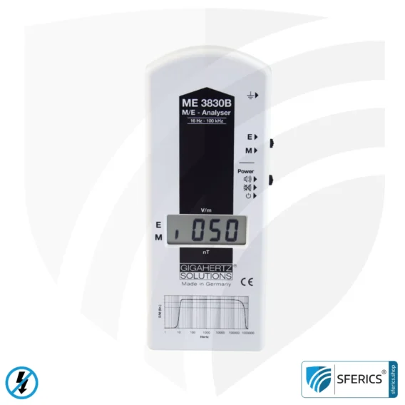 NF ANALYSER ME3830B | Niederfrequenz Messgerät für Elektrosmog | Erkennung elektrischer Wechselfelder und Magnetfelder | Messbereich 16 Hz bis 100 kHz