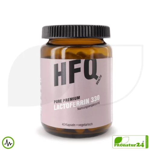 Lactoferrin 330 von HFQ | 40 Kapseln mit jeweils 330 mg in höchster Reinheit | Pure Premium - reines Lactoferrin