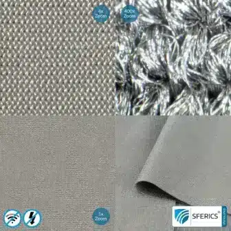 SILVER ELASTIC Abschirmstoff | ideal zur Herstellung von Bekleidung | HF Schirmdämpfung gegen Elektrosmog bis zu 51 dB | Wirkungsvoll gegen 5G!