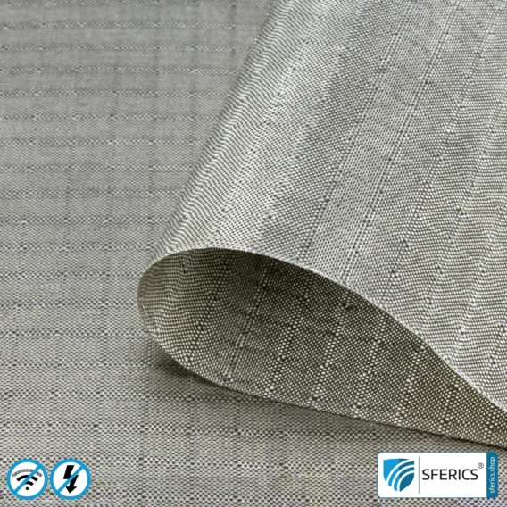 SILVER SILK Abschirmstoff | ideal zur Herstellung von Handytaschen und Bekleidung | HF Schirmdämpfung gegen Elektrosmog bis zu 58 dB | RFID/NFC Datenschutz | Wirkungsvoll gegen 5G!