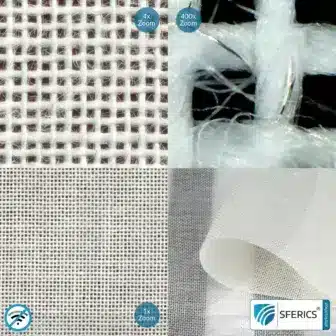 ULTIMA Abschirmstoff | ideal zur Herstellung von Vorhängen und Raumteilern | HF Schirmdämpfung gegen Elektrosmog bis zu 42 dB | 5G ready!