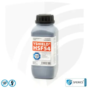 Abschirmfarbe HSF54 | HF Schirmdämpfung gegen Elektrosmog bis zu 90 dB bei 40 GHz | Klassiker von YSHIELD | TÜV SÜD zertifiziert | Effektiv bei 5G!